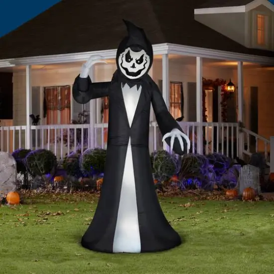 9.5ft. Airblown&reg; Inflatable Animated Head Turning Reaper {4}