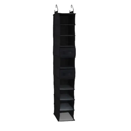 Household Essentials 10 Shelf Hanging Closet Organizer Black {10}