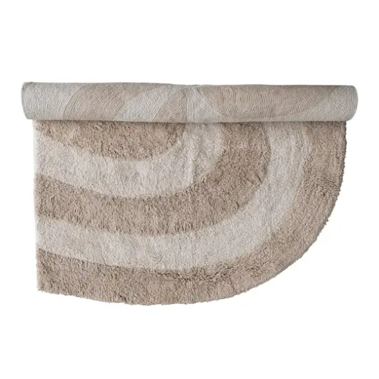 Hello Honey&reg; 3ft. x 4.5ft. Tan & Beige Spiral Cotton Tufted Rug {4}