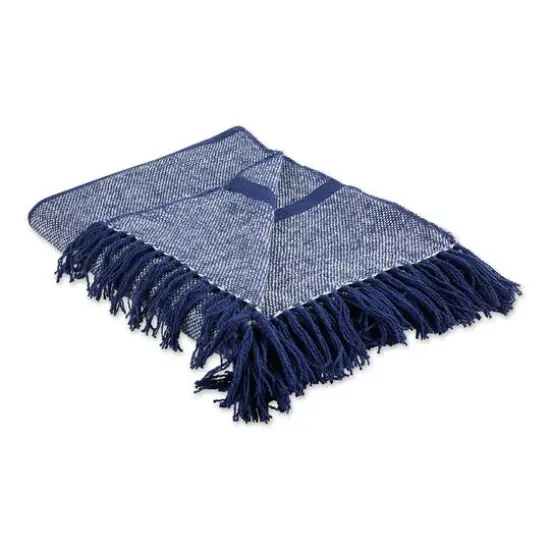 DII&reg; Striped Homespun Throw Navy {1}