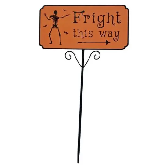 27.5" Fright This Way Outdoor Halloween Lawn Stake {1}