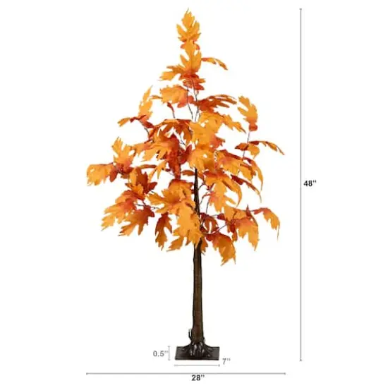 4ft. Pre-Lit Autumn Maple Artificial Fall Tree with 180 Warm White LED Lights {3}
