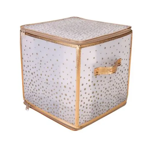 Simplify Clear & Gold Ornament Organizer {9}