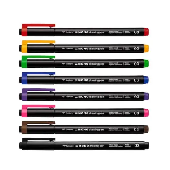 Tombow MONO 8 Color Drawing Pen Set {3}