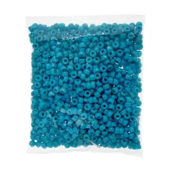 John Bead 6mm Opaque Plastic Mini Pony Beads, 1,000ct. Blue (Aqua) {6}
