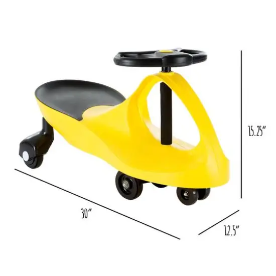 Toy Time Ride-On Zig Zag Car Yellow {4}