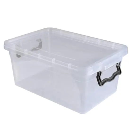 Simplify 1.75L Clear Stackable Storage Bin with Handle {1}