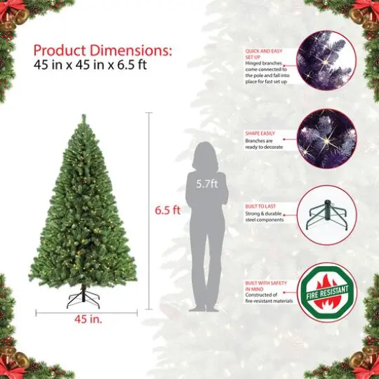 6.5ft. Unlit Northern Fir Artificial Christmas Tree {6}
