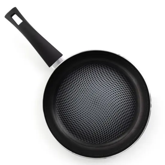 Gibson Home&reg; Piletti 10'' Aluminum Frying Pan Gray and Black {10}
