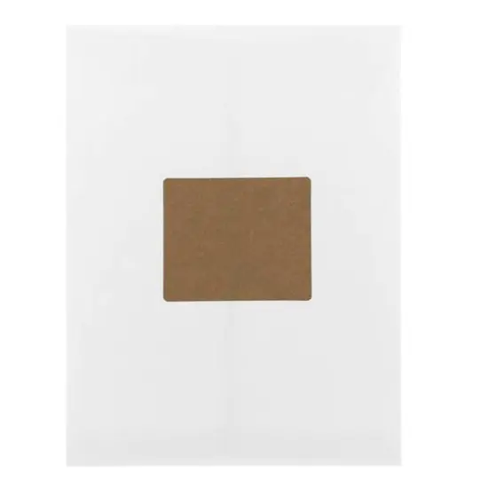 JAM Paper Adhesive Shipping Labels, 3.33" x 4" Kraft Brown {7}