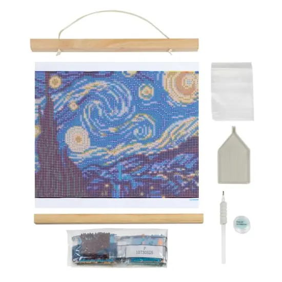 Starry Night with Frame Diamond Art Kit by Make Market&reg; {3}