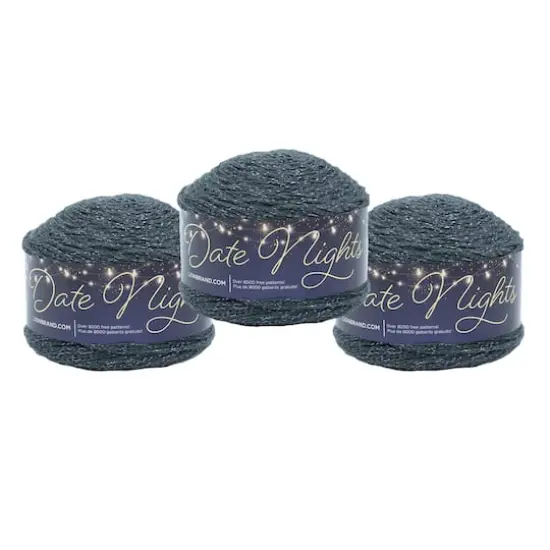 3 Pack Lion Brand&reg; Date Nights Yarn Hematite {1}