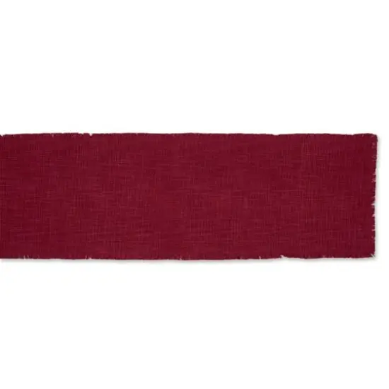 DII&reg; 72" Basket Fringe Table Runner Cranberry {4}
