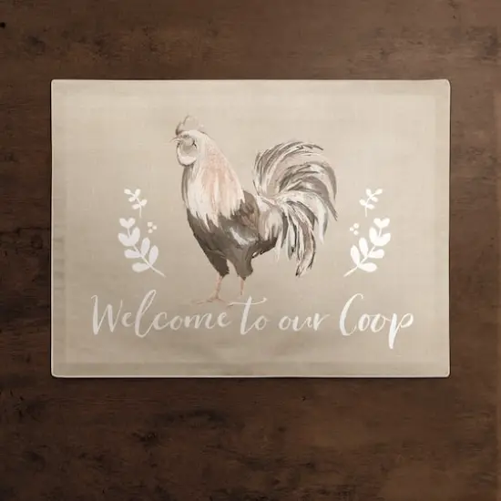 Welcome To Our Coop Cotton Twill Placemat {3}