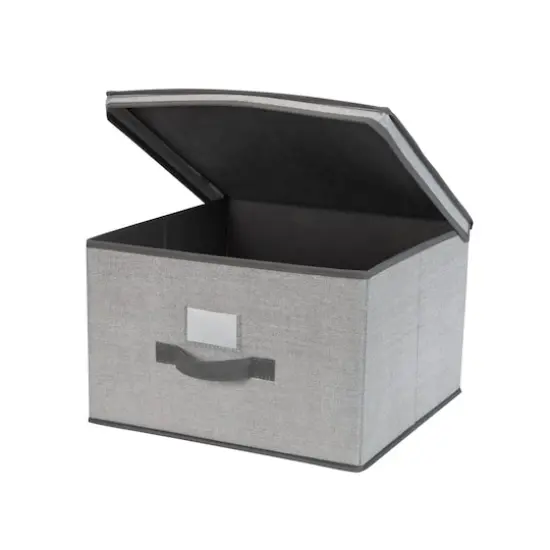 Simplify 16" Heather Gray Storage Box {10}