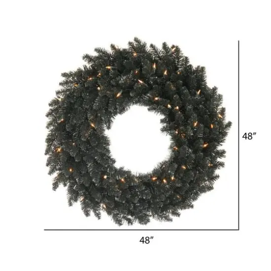 48" Black Fir Christmas Wreath {3}