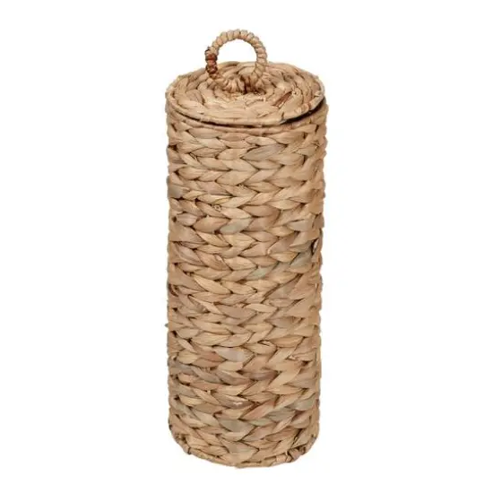 7-Piece Water Hyacinth Woven Bathroom Storage Basket Set {8}