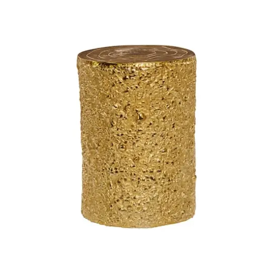 17" Gold Textured Contemporary Stool {6}
