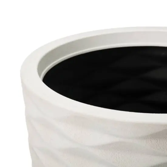 Glitzhome® 19" Eco-Friendly Oversized Tall Round Diamond Planters, 2ct. Porcelain {7}