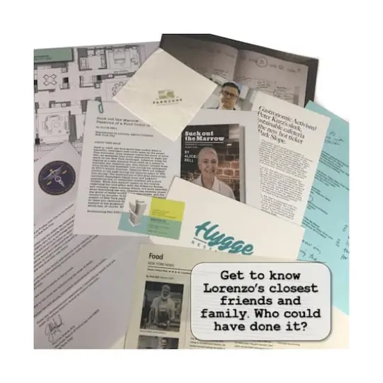 Murder Mystery Party Case Files: Death By Chef's Knife {7}