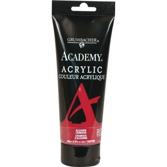 Grumbacher&reg; Academy&reg; Acrylic Paint, 200mL Lamp Black {2}
