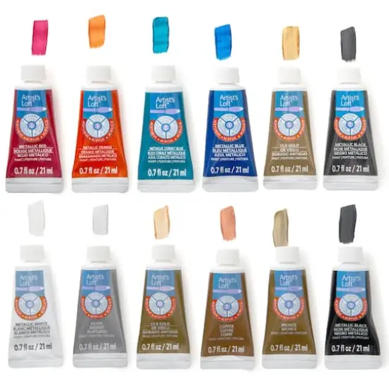 Metallic & Neon Acrylic Paint Set by Artist's Loft&trade; {5}