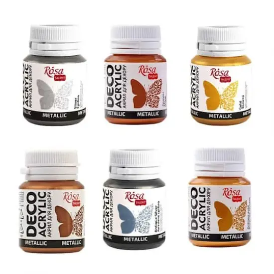 Rosa Talent Metallic Deco Acrylic Paint, 20mL 51 Antique Gold {3}