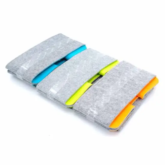 Welaxy Felt 3 Piece Collapsible Storage Bins Green/Turquoise/Orange {4}