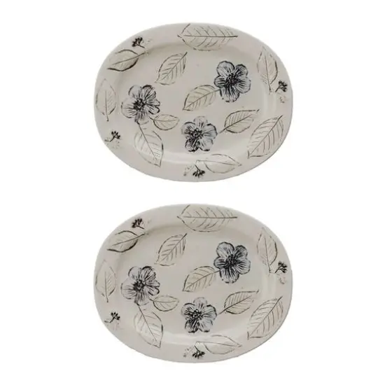 Hello Honey&reg; 10.25" Multicolor Blossoming Meadow Stoneware Platters, 2ct. {3}