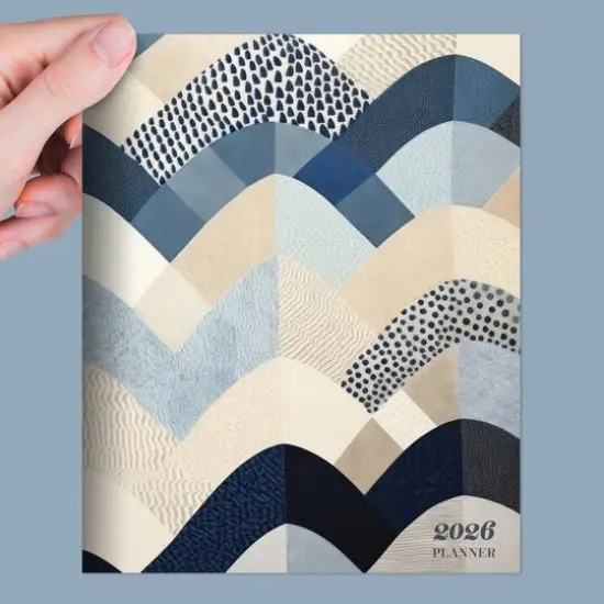 2026 Quilted Curves Medium Monthly Planner {7}