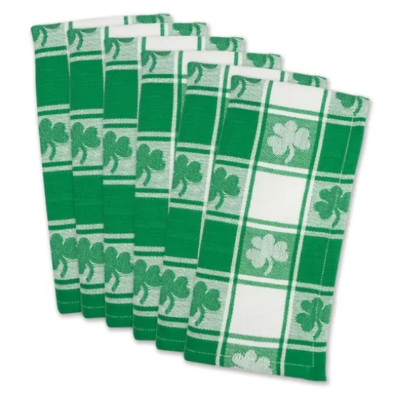 DII&reg; Shamrock Woven Check Napkins, 6ct. {3}