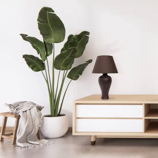 Creekwood Home Essentix 20" Ceramic Winding Table Lamp Brown {6}