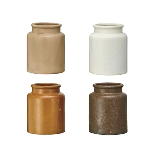 Hello Honey Rustic Reactive Glaze Stoneware Jars, 4ct. {1}