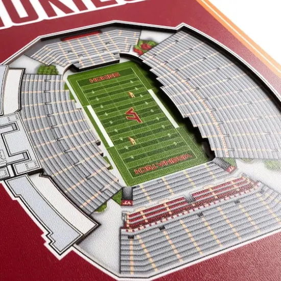 College 3D StadiumView Banner Virginia Tech Hokies {5}