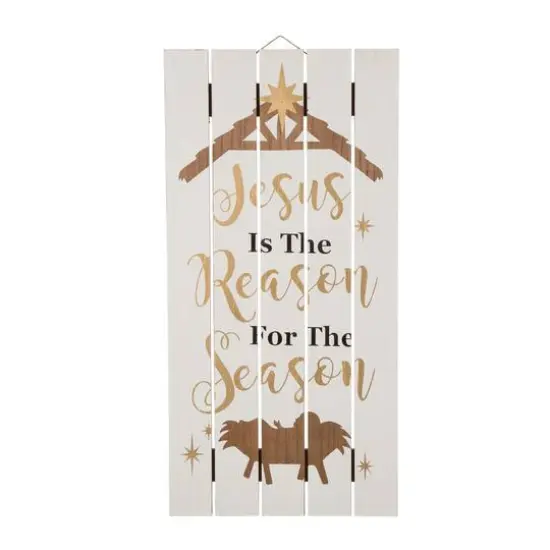 Glitzhome&reg; 28" Wooden Nativity Wall D&eacute;cor {1}