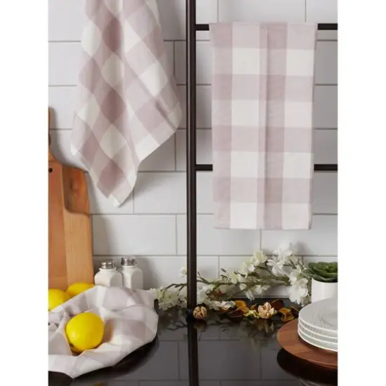 DII&reg; Dusty Lilac Buffalo Check Dish Towels, 3ct. {7}