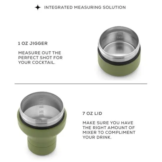 JoyJolt&reg; 20oz. Vacuum Insulated Cocktail Protein Shaker Green {7}