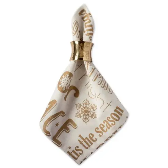 DII&reg; Gold Christmas Collage Napkins, 6ct. {9}