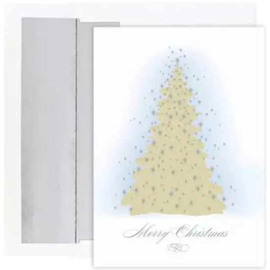 JAM Paper 5" x 7" Frosted Tree Design Cards & Matching Envelopes Set, Frosted Tree Design, 16ct. {1}