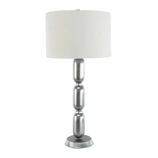 Hello Honey® 33" Metal Table Lamp with Glass Middle Vintage Pewter {1}