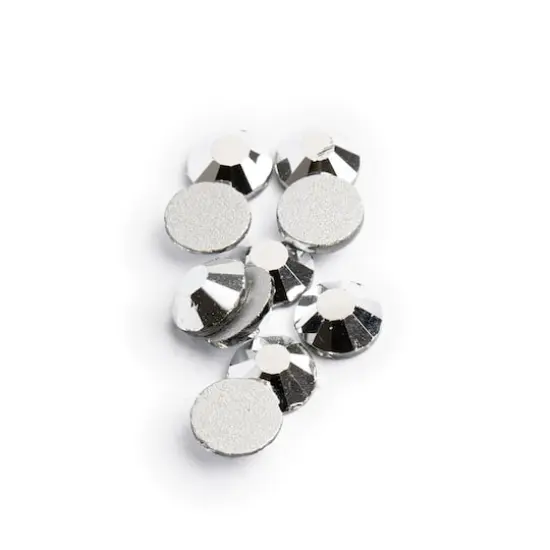 John Bead Crystal Lane SS20 Metallic Glass Round Flatback Rhinestones, 1,440ct. Metallic Silver {1}