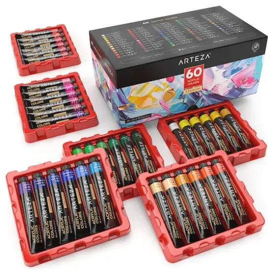 Arteza&reg; 60 Color Acrylic Paint Set {8}