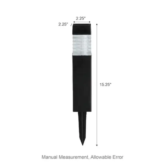 Glitzhome&reg; 15.25" Solar Powered Transparent Texture Lens Pathway Stake Lights, 6ct. {9}