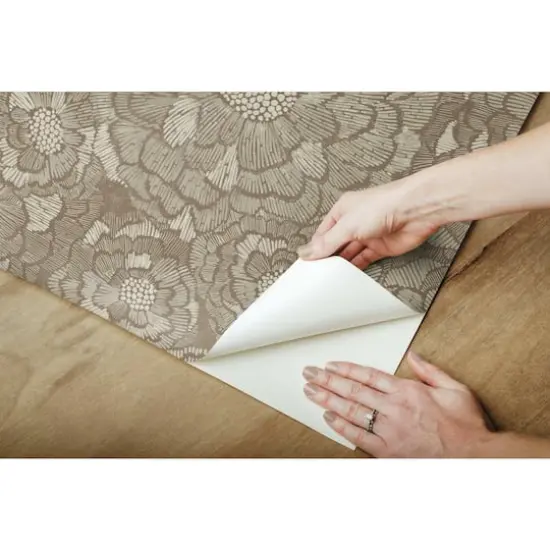 RoomMates Zen Dahlia Peel & Stick Wallpaper Brown {10}