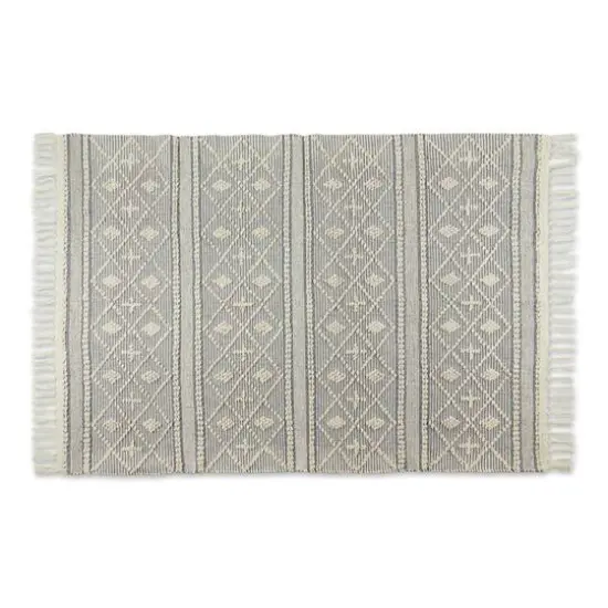 DII&reg; Textured Hand-Loomed Rug, 4ft. x 6ft. Natural and Gray {1}
