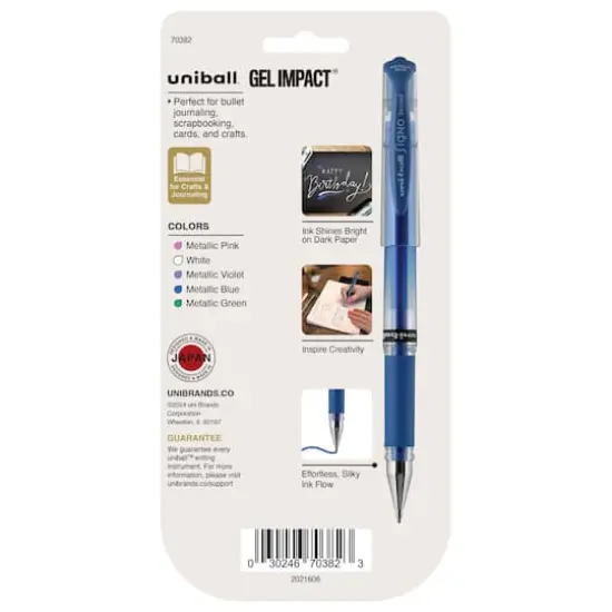Uniball&trade; Gel Impact&reg; 1mm Bold Metallic Gel Pens {9}
