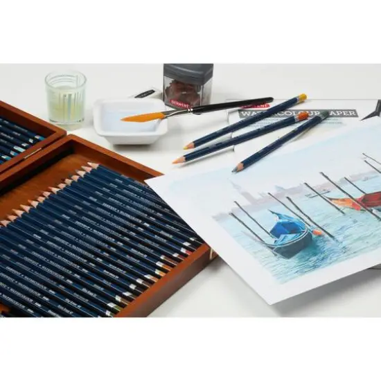 Derwent&reg; Watercolor Pencil 48 Color Wood Box Set {5}