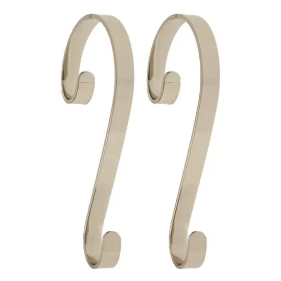 Haute Decor Stocking Scroll&reg; Silver Stocking Holders, 2ct. {1}