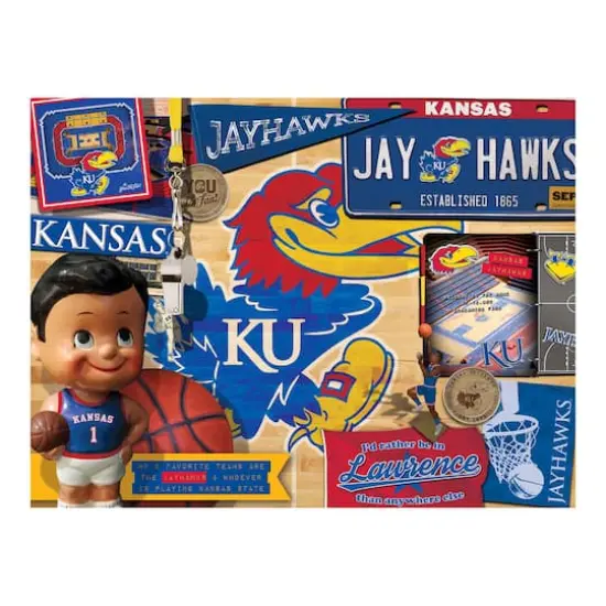 College Team Retro Series 500 Piece Puzzle Kansas Jayhawks {5}