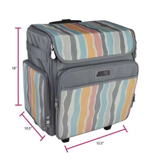 Everything Mary Gray Stripes Rolling Craft Bag {4}